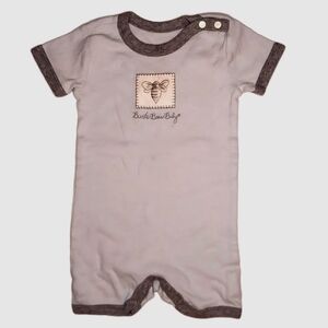Burt's Bees Pale Blue and Grey Short Romper size 6-9 months